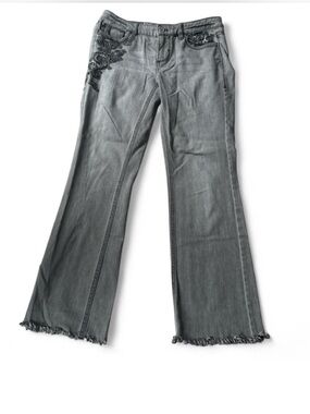 White House Black Market Y2K mid-rise embroidered bootcut jeans